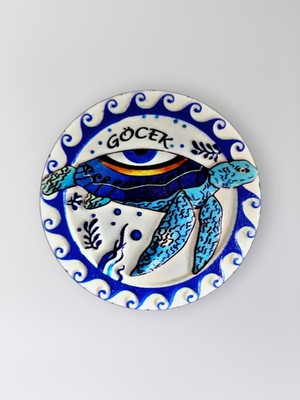 Mundy Göcek Polyester Kabartmalı Kaplumbağalı Magnet 7 cm Dekoratif Hediyelik Buzdolabı Süsü (KOD:1316)