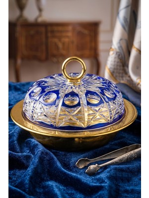 Decostyle Metal Kesme Dekorlu Renkli Lokumluk Parça - Lüks Kristal Görünümlü Sunum