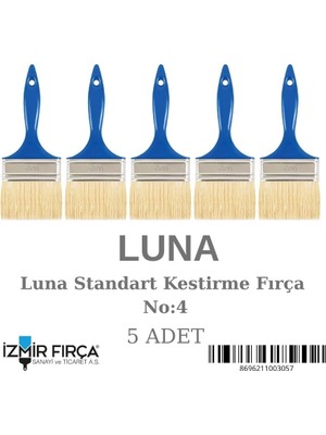 Izmir Fırça Luna Standart Kestirme Fırça No:4 ( 5 ADET )