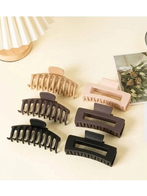 My Vintage Kadın Ikili Model Kahverengi 6lı Mandal Toka Set