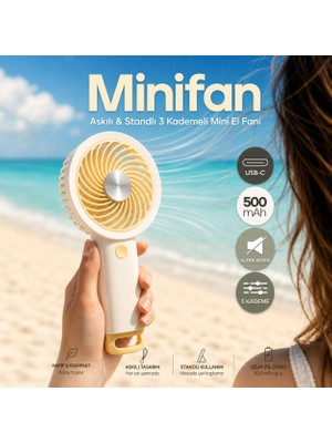 Evona Feny 3 Kademeli USB Masaüstü ve Mini El Fanı