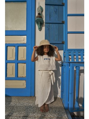 Ohlala Koala Mare Linen Kruvaze Pantolonlu Takım