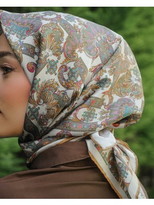 Armine Sura Ipek Eşarp Nostalji Krem