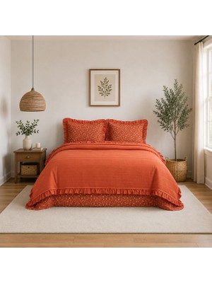 Schafer Home Chance Çift Kişilik Pike Takımı-Kiremit