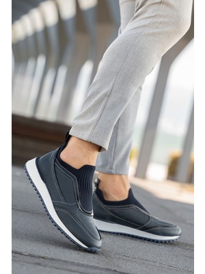 Panorama Erkek Hakiki Deri Slip-On Sneaker