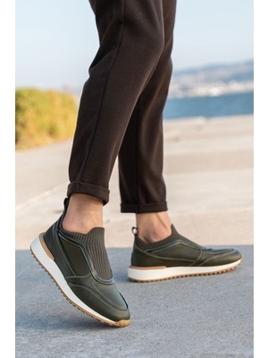 Panorama Erkek Hakiki Deri Slip-On Sneaker
