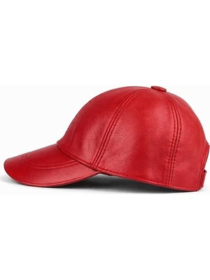 EratLeather Hakiki Deri Beyzbol Şapkası Unisex Ayarlanabilir Her Bedene Uygun