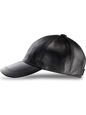 EratLeather Hakiki Deri Beyzbol Şapkası Unisex Ayarlanabilir Her Bedene Uygun