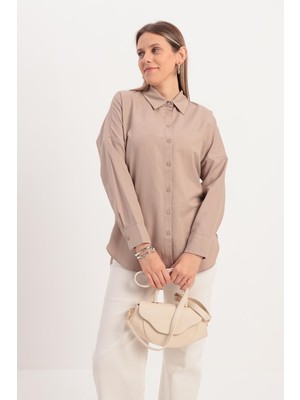 Allday  Vizon Oversize Basic Gömlek