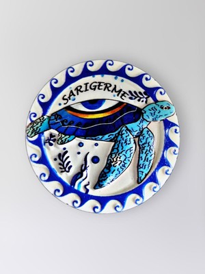 Mundy Sarıgerme Polyester Kabartmalı Kaplumbağalı Magnet 7 cm Dekoratif Hediyelik Buzdolabı Süsü (KOD:1322)