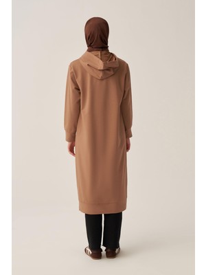 Allday  Vizon Kapüşonlu Rahat Tunik