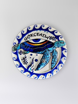 Mundy Gökçeada Polyester Kabartmalı Kaplumbağalı Magnet 7 cm Dekoratif Hediyelik Buzdolabı Süsü (KOD:1324)