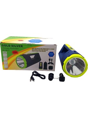 2in1 30W - 10W Cob LED USB - Oto Şarjlı El Feneri Projektör