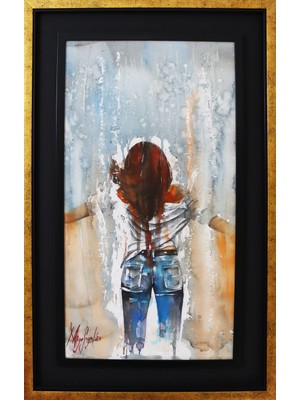 Muguetarts %100 Orijinal Suluboya Özgür Kadınlar Resim Tablosu 70X50CM