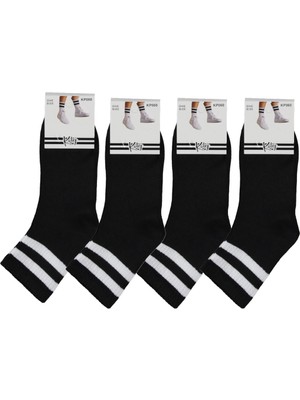 Sockingen 3 Parça Tenis Çorabı Fitilli Unisex - Premium Kalite Tenis Çorabı Soket Boy Pamuklu Beyaz