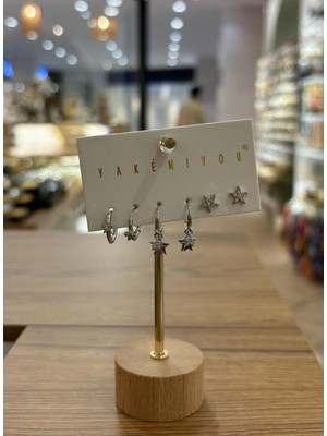 Yakemiyou Silver Karma Yıldızlar Altılı Küpe