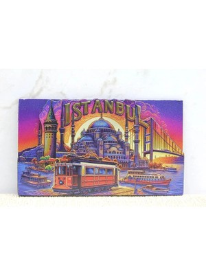 Marsilyan™- Ahşap Istanbul Temalı Magnet ALK4359