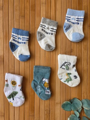 Panfilia Pamuklu Bebek Soket Çorap 6'lı Set