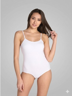 Nacar Store Kadın Pamuklu Likralı Ip Askılı Likralı Kancalı Çıtçıtlı Body Zıbın