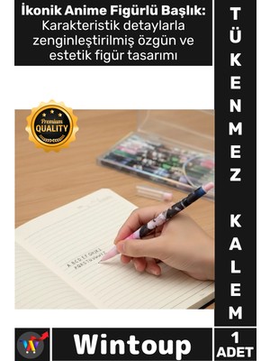 Wintoup #kalem Çocuk Koleksiyonluk Ofis Okul Hediye Ergonomik Yazı Karakter Şık Anime Figür Tükenmez Kalem