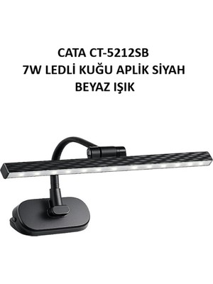 Cata CT-5212SB 7W Ledli Kuğu Aplik Siyah Beyaz