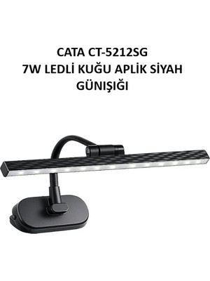 Cata CT-5212SG 7W Ledli Kuğu Aplik Siyah Günışığı