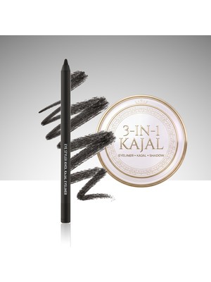 Aden Eyeliner Eye Styler Khol Kajal - Kajal Eyeliner 01 Black(Siyah)