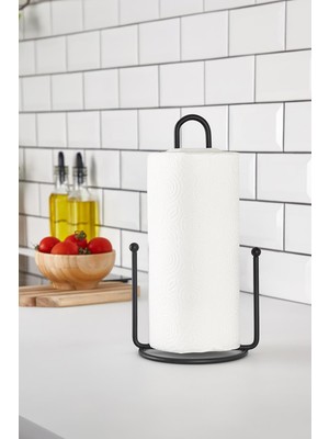 Bezos Metal Kağıt Havluluk & Dik Havlu Peçetelik Siyah 28 cm