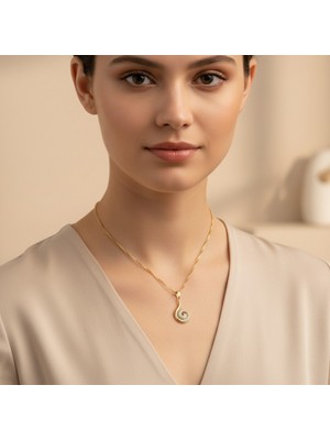 Xuping Jewelry Salyangoz Taşlı Kolye
