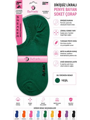 Uğur İnci Uğur Inci Dikişsiz Likralı Penye Bayan Soket Çorap Renkli Seri – Esnek, Yumuşak Dokulu, Günlük Kullanım Sneaker Çorabı 6 Lı Paket