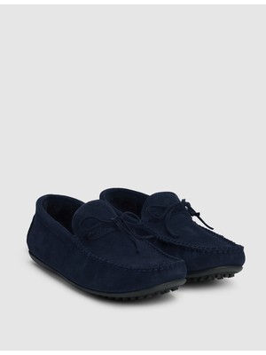 Pierre Cardin Erkek Lacivert Ip Detaylı %100 Deri Loafer Ayakkabı 50327086-VR033