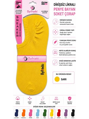Uğur İnci Uğur Inci Dikişsiz Likralı Penye Bayan Soket Çorap Renkli Seri – Esnek, Yumuşak Dokulu, Günlük Kullanım Sneaker Çorabı 6 Lı Paket