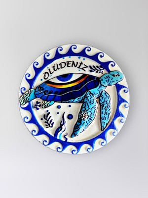 Mundy Ölüdeniz Polyester Kabartmalı Kaplumbağalı Magnet 7 cm Dekoratif Hediyelik Buzdolabı Süsü (KOD:1329)