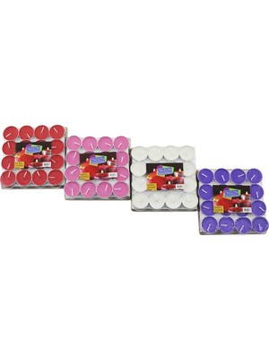 Savarga 32PCS Renkli Tea Light Yuvarlak Mum Mix - Herhangi Bir Renk Gönderilir (4801)
