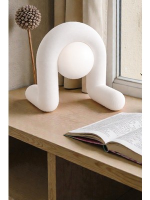 Halo Arc Modern Masa Lambası, Gece Ambians Işığı (25 Cm) Gece Işığı