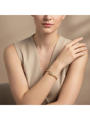 Stil Incisi/xupıng Jewelry Midellie Zirkon Taşlı Kelepçe