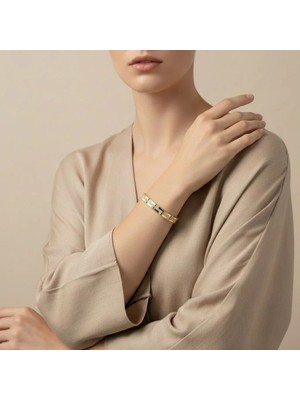 Xuping Jewelry Stil Incisi/xupıng Jewelry Pirinç Dikdörtgen Zirkon Taşlı Bileklik