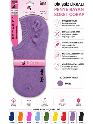 Uğur İnci Uğur Inci Dikişsiz Likralı Penye Bayan Soket Çorap Renkli Seri – Esnek, Yumuşak Dokulu, Günlük Kullanım Sneaker Çorabı 6 Lı Paket