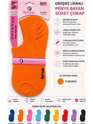 Uğur İnci Uğur Inci Dikişsiz Likralı Penye Bayan Soket Çorap Renkli Seri – Esnek, Yumuşak Dokulu, Günlük Kullanım Sneaker Çorabı 6 Lı Paket