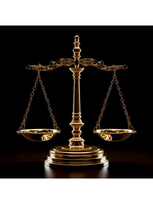 Aden Dijital Dekoratif  Adalet Terazisi Ofis ve Hukuk Ofisleri Için Kanvas Tablo
