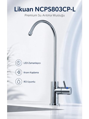 Watalina NCPS803CP-L Nsf Sertifikalı Led’li Krom Su Arıtma Musluğu