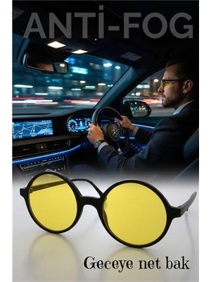 Solmazlar Online Mey Ithalat® Parlama Önleyici Gece Sürüş Görüş Gözlüğü Sis Far Işık Önleyici Anti-Fog Gözlük
