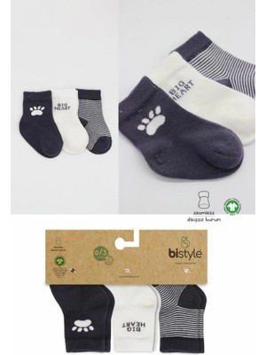 Solmazlar Online Mey Ithalat®  3'lü Penye Soket Çorap BS10110 Antrasit