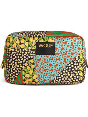 Wouf Bohemia Renkli Baskılı Kadın Makyaj Çantası 20 x 13 cm - Renkli Baskılı Şık Makyaj Çantası