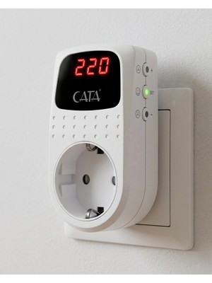 Eco Lounge Cata Ct 9187 Dijital Göstergeli Akım Korumalı Priz 150-280V 4000W