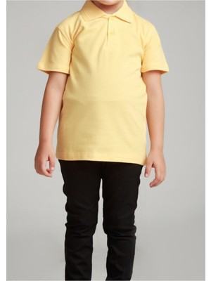 Nacar Store Kız Çocuk Polo Yaka Kısa Kol Okul T-Shirt