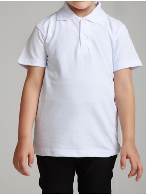 Nacar Store Kız Çocuk Polo Yaka Kısa Kol Okul T-Shirt