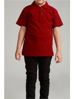 Nacar Store Kız Çocuk Polo Yaka Kısa Kol Okul T-Shirt
