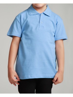 Nacar Store Kız Çocuk Polo Yaka Kısa Kol Okul T-Shirt