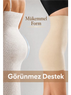 Formactive 1020 Yüksek Bel Uzun Paçalı Dikişsiz Korse M Ten Renk Toparlayıcı Özellik
